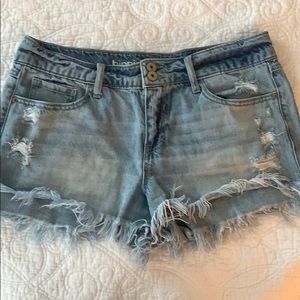 Jean shorts - high low shortie - Hippie Laundry